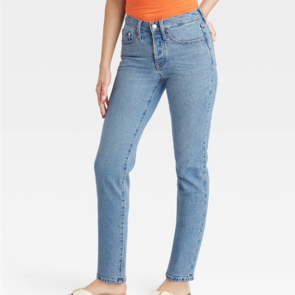 Universal Thread Wom Mid Rise 80s Slim Light Wash FitHip SlimLeg Comfort Stretch - Picture 5 of 5